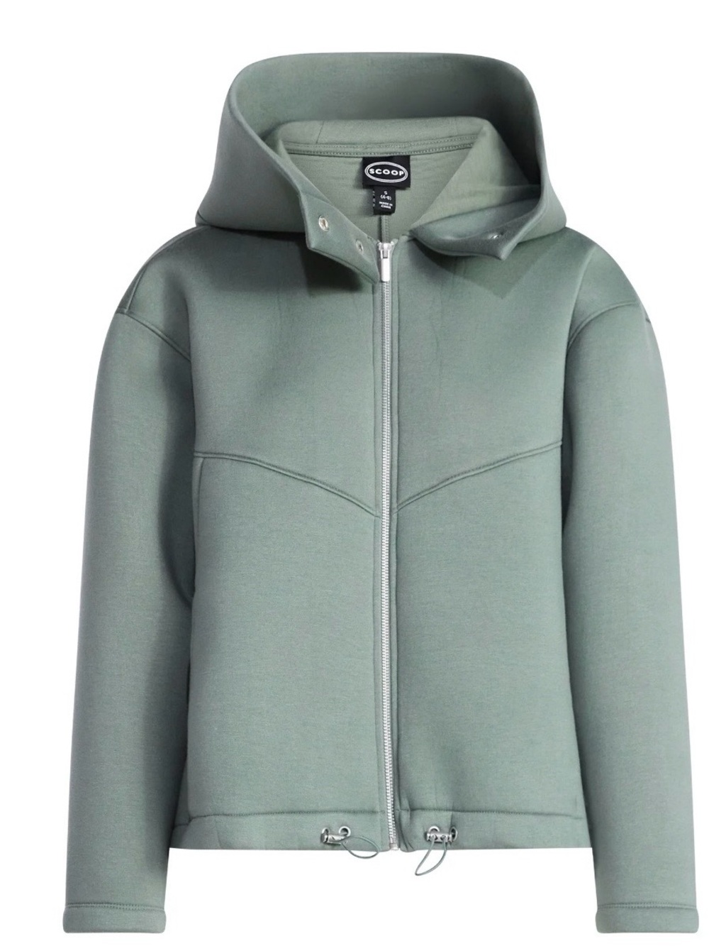 Scoop Neoprene Fleece Oversized Jacket with Hood Size XL
